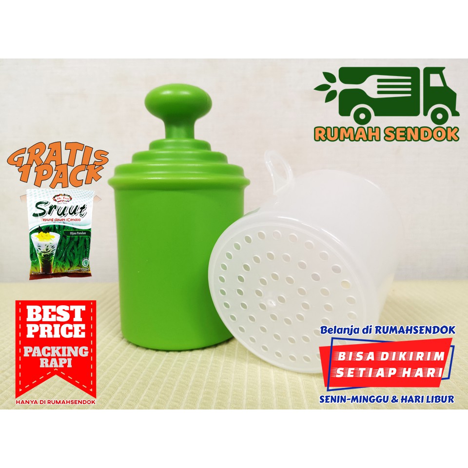 Cetakan Cendol/Dawet, Gratis Tepung Cendol/Dawet Sruut Pandan 100gr