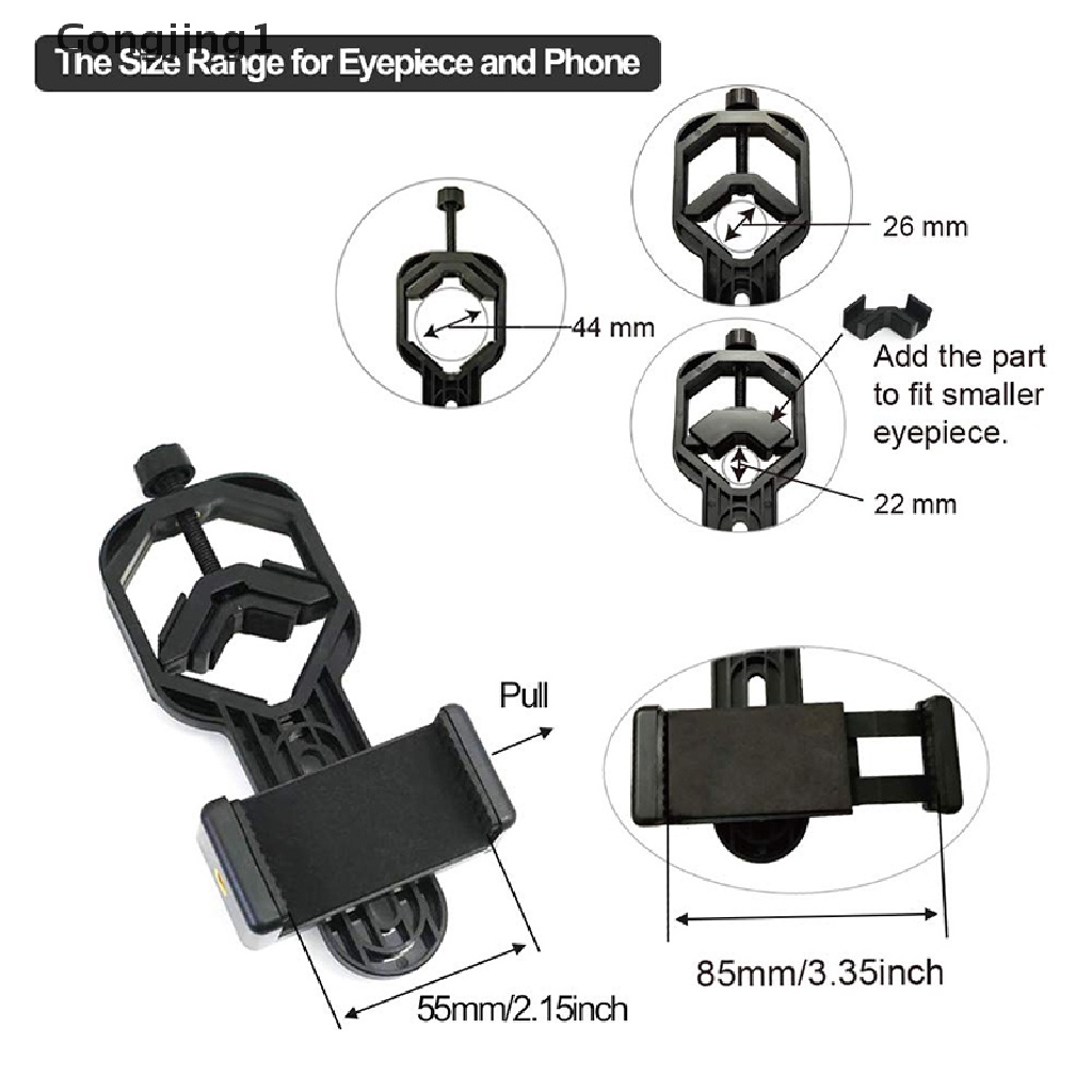 Gongjing1 Adapter Mount Teleskop Monokuler Universal Bahan Plastik Untuk Smartphone