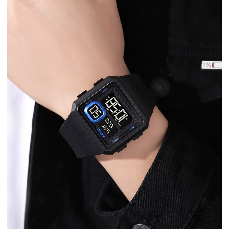 SKMEI 1877 Jam Tangan Pria Digital Dual Time Anti Air 5 Bar WATCHKITE WKOS