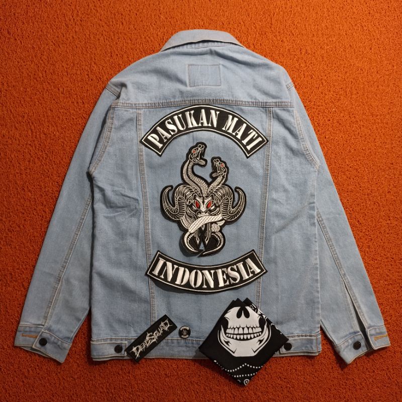 Backpatch bordir besar Pasukan Mati satu set best quality