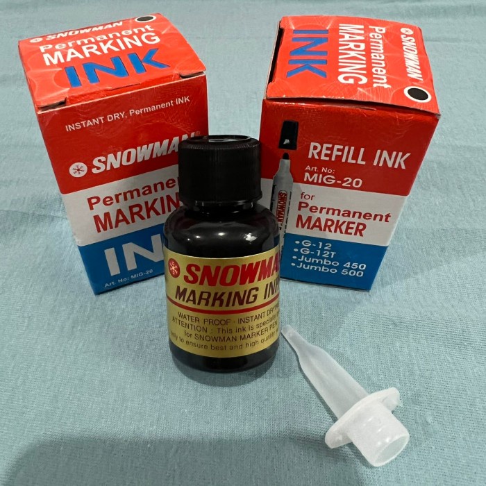 

Gaya Refill/ Isi Tinta Permanent Marking Snowman Bergaransi