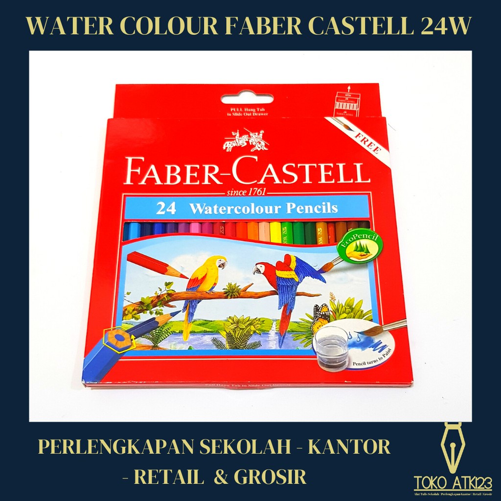 Pensil Warna / Colour Pencil Faber Castell 24 Warna Water Colour