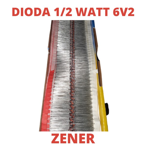 6PCS DIODA 1/2 WATT 6V2 ZENER / 1/2W 1/2WATT 6 V 1 6V 6 VOLT DIODE SETENGAH WATT