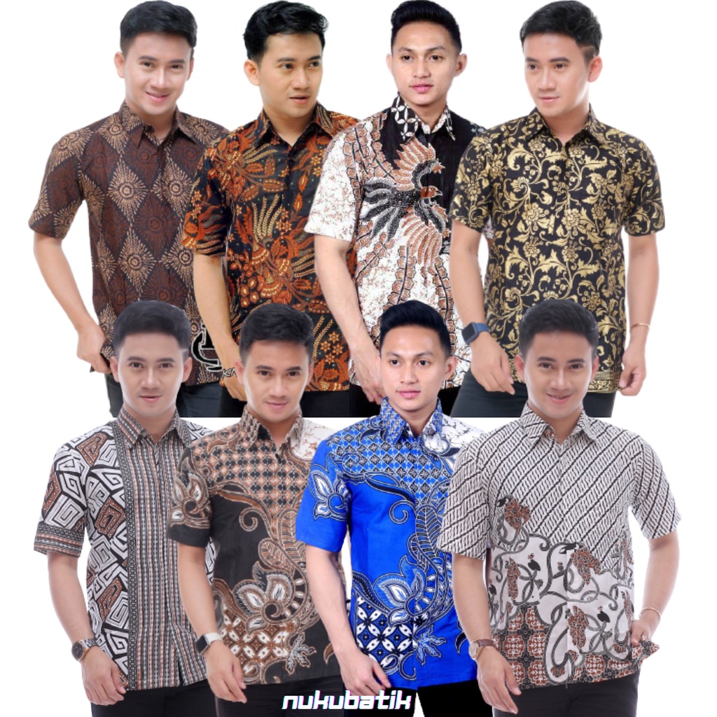 COD - KEMEJA BATIK PRIA LENGAN PENDEK MURAH - ATASAN BATIK PRIA PEKALONGAN GROSIR TURAMBI BATIK