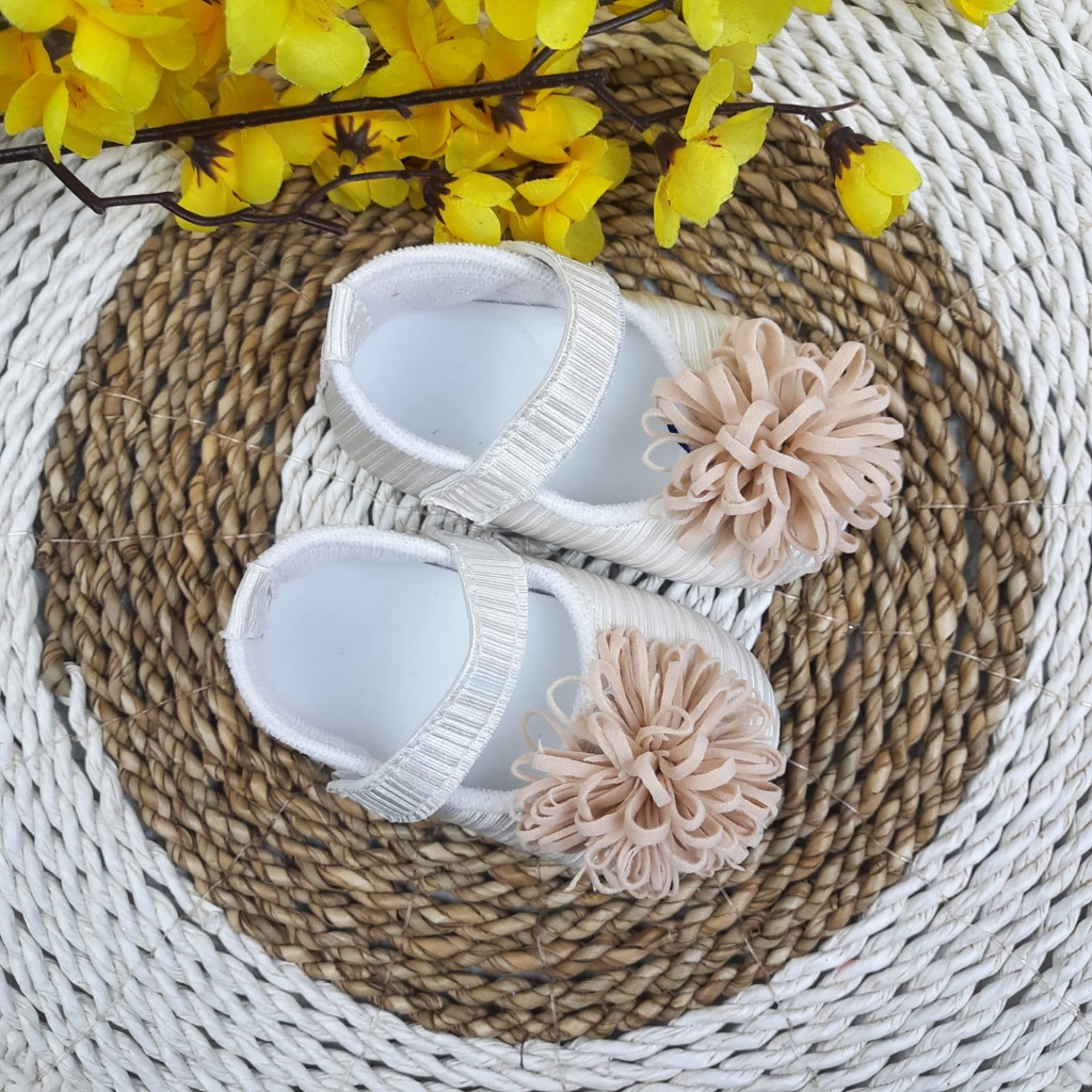 SEPATU ANAK BABY BAYI PEREMPUAN BUNGA MEKAR ALBANY 0-12 BULAN LP03