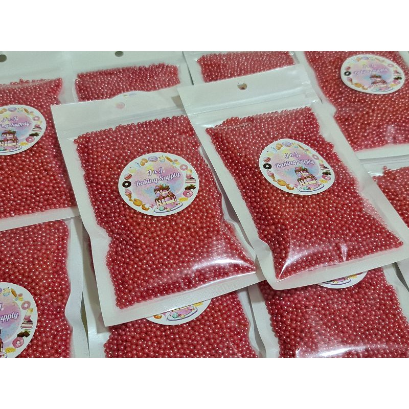 

sprinkle trimit pearl beads red 2mm