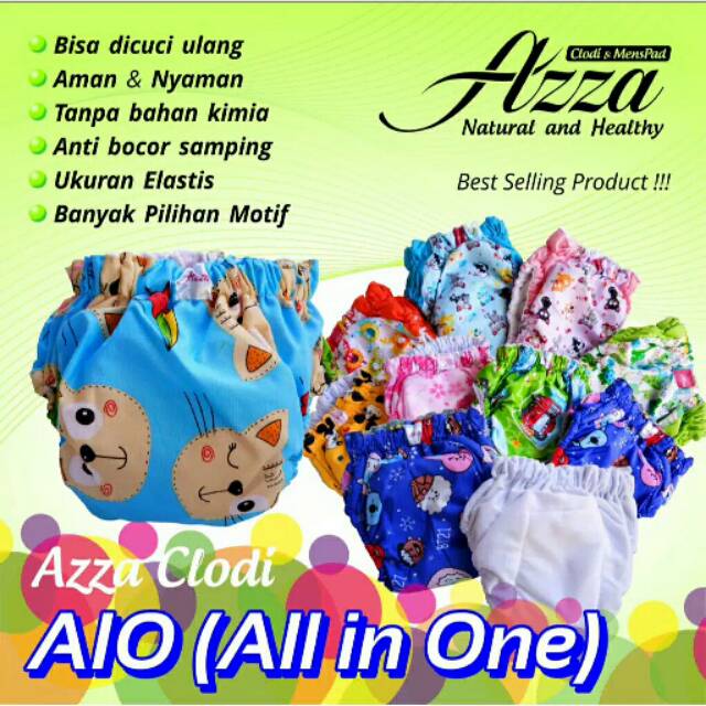 Clodi Celana Izzypant AIO ber SNI /Popok Celana Bayi/Clodi Motif Cantik