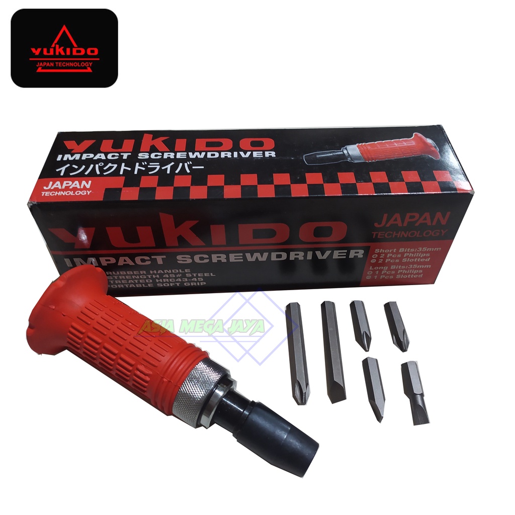 Tekiro/YUKIDO Impact driver PE Box 5pc / Obeng getok 5pc / obeng ketok MURAH