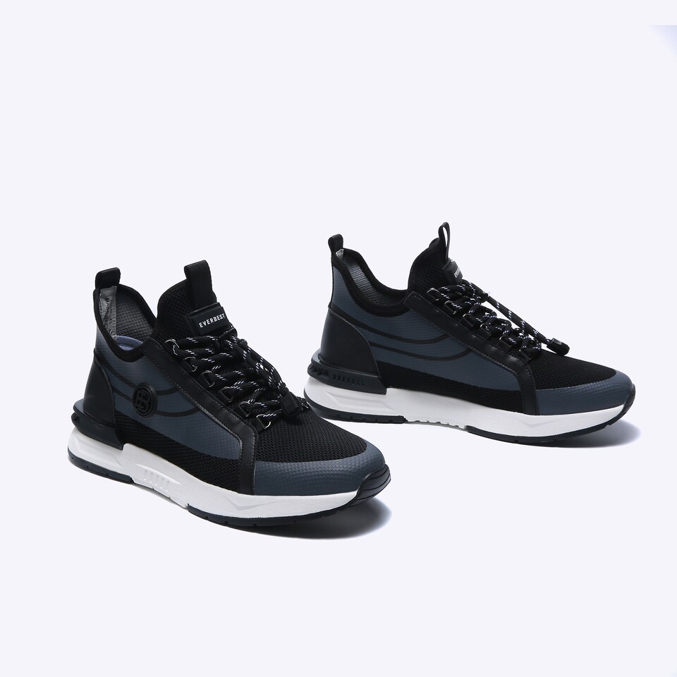 SEPATU SNEAKER EVERBEST PRIA ORIGINAL KETS CASUAL BRANDED HITAM EM51