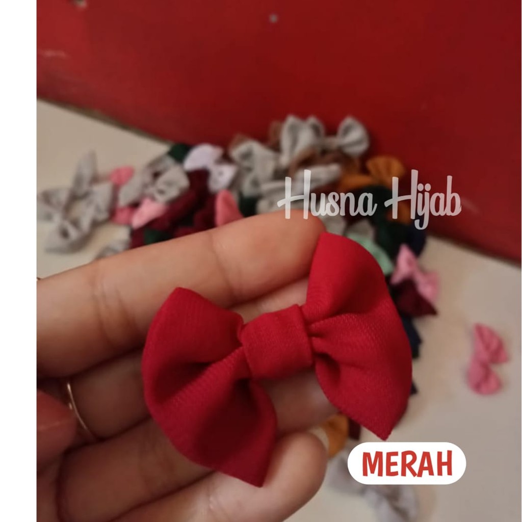 [HUSNA HIJAB] SOUVENIR Bros Pita Kecil Ecer Bahan Wolfis / Bros Pita-Merah