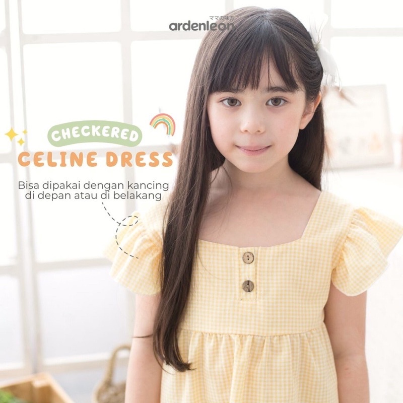 CELIN E DRESS/ DRESS ANAK PEREMPUAN / Checkered/ kotak kotak