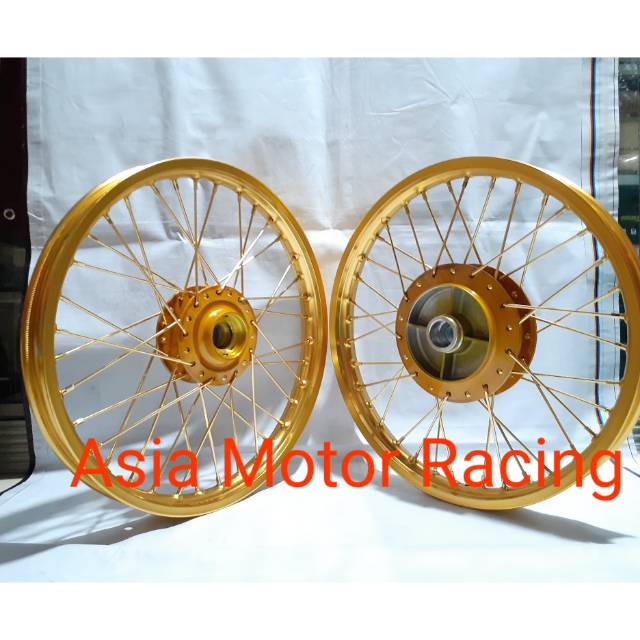 Paketan Velg Pelak TDR Rx King Vixion Old New Ring 17 140 x160 Set Full Gold Rx king Vixion Old