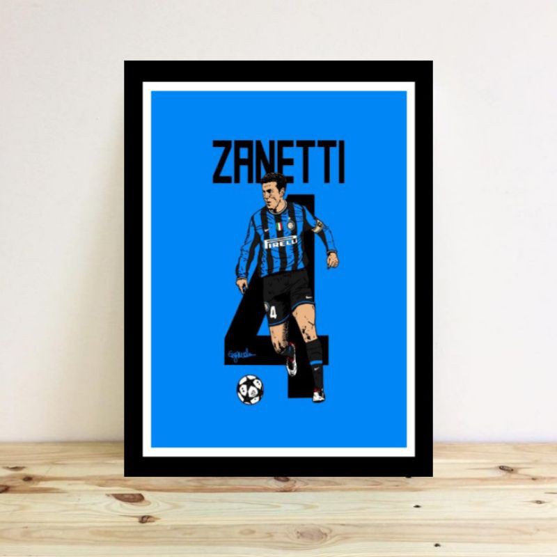 poster dinding Javier zanetti.