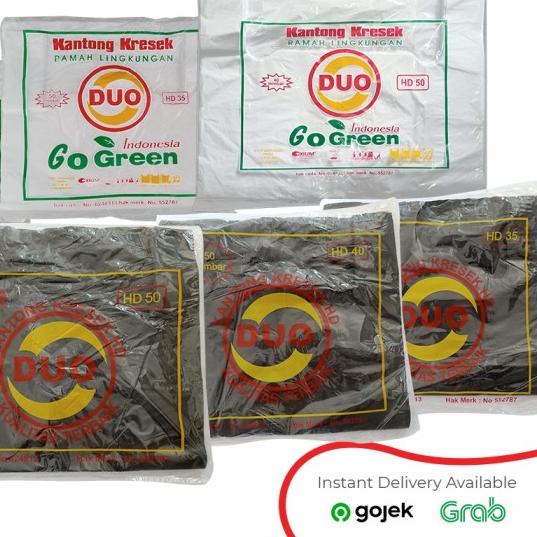 

Kantong Kresek Ukuran 50 Warna hitam/Putih,Duo 40 Lembar - Hitam
