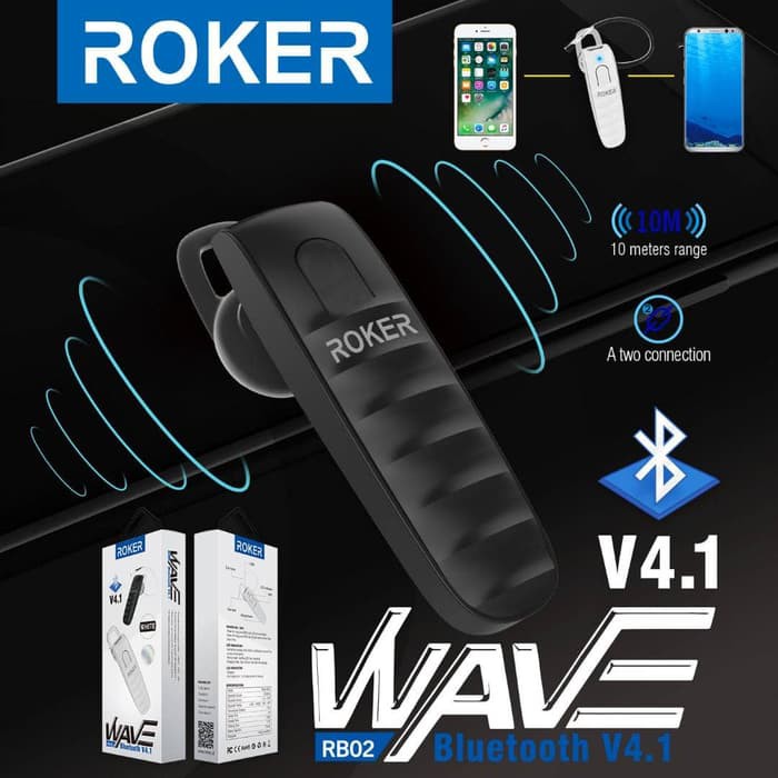 HEADSET - HF - HANDSFREE ROKER WAVE BLUETOOTH RB02