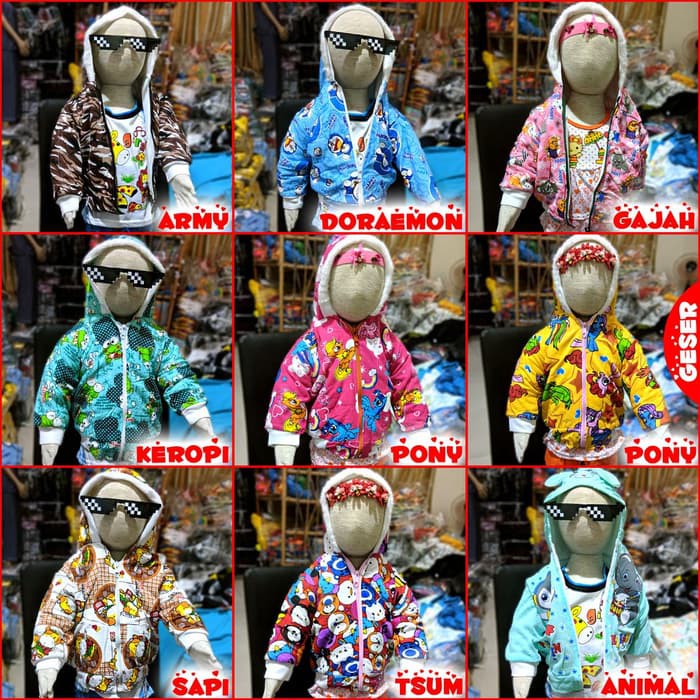 Unik Jaket Bayi Lucu   Bayi Perempuan  Animal Murah