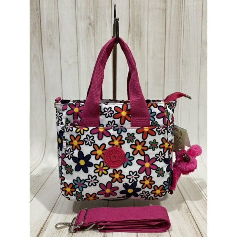 Tas Slempang Kipling Motif Bunga