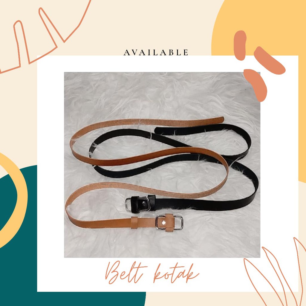 SIMPLY BELT KOTAK KECIL Square Belt Ikat Pinggang Wanita Korean Style (Hitam Putih Coklat) WOMEN BELT