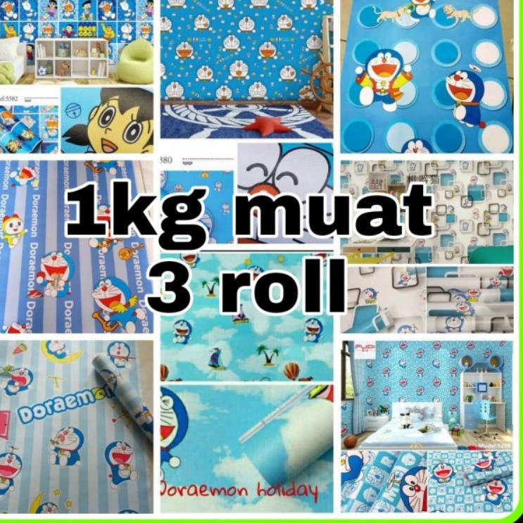 Wallpaper dinding doraemon lengkap | doraemon kotak | doraemon 3d