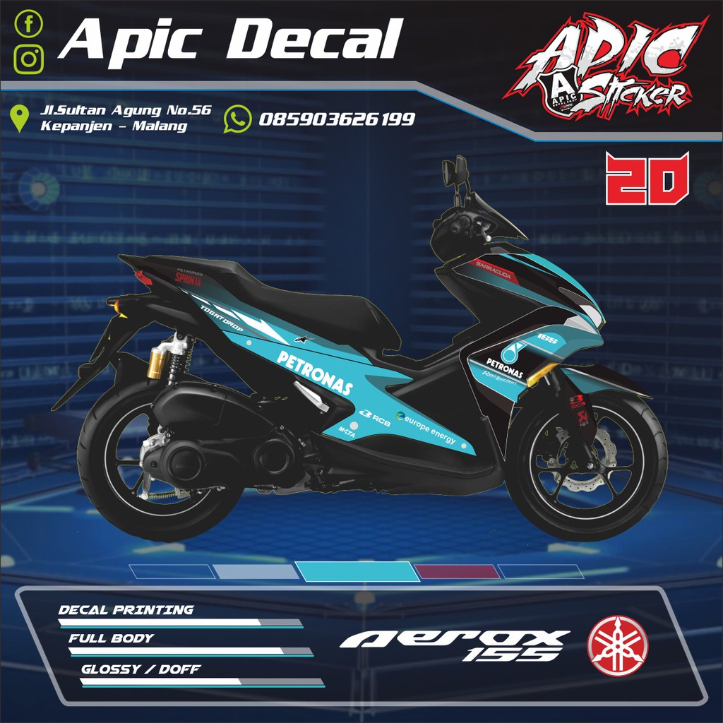 Decal Custome Aerox Petronas Motogp