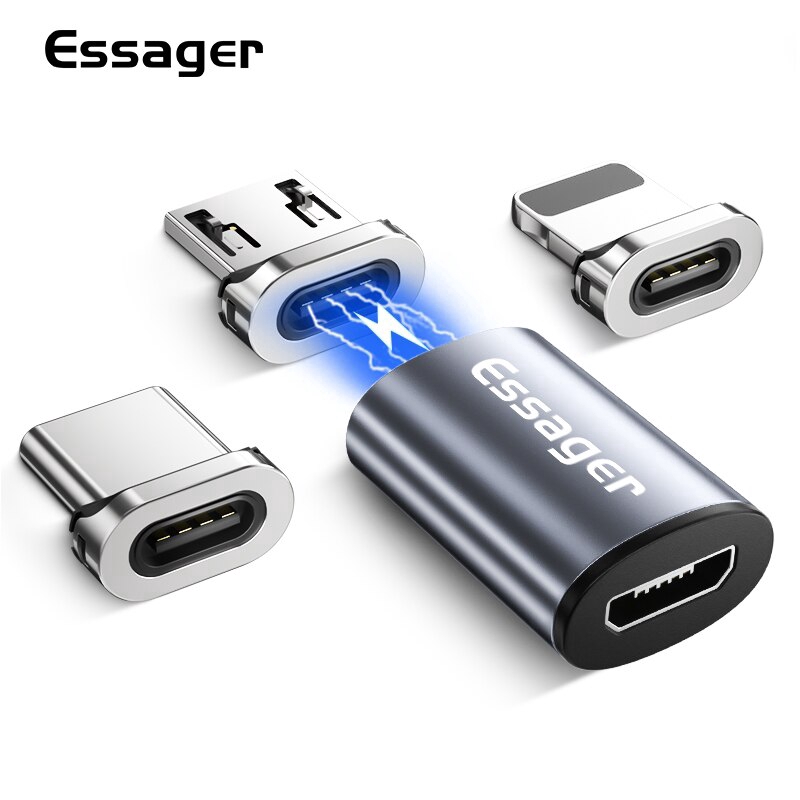 

Essager Magnetic Micro USB Adapter for Micro USB Female to Type C Male Magnet Converter Cable Connector