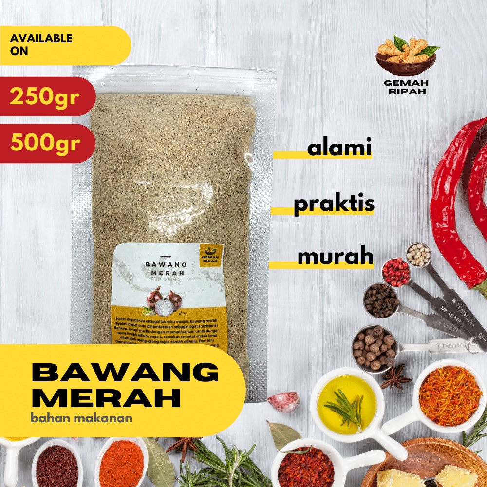 

Bumbu Bawang Merah Bubuk 250gram 500gram 1kgBawang Merah Bubuk Premium Bawang Merah Brebes Bawang Goreng Brebes Asli Bawang Kupas Bawang Lanang Grade A Onion Powder Halus Bumbu Dapur Bumbu Masak Instan Praktis