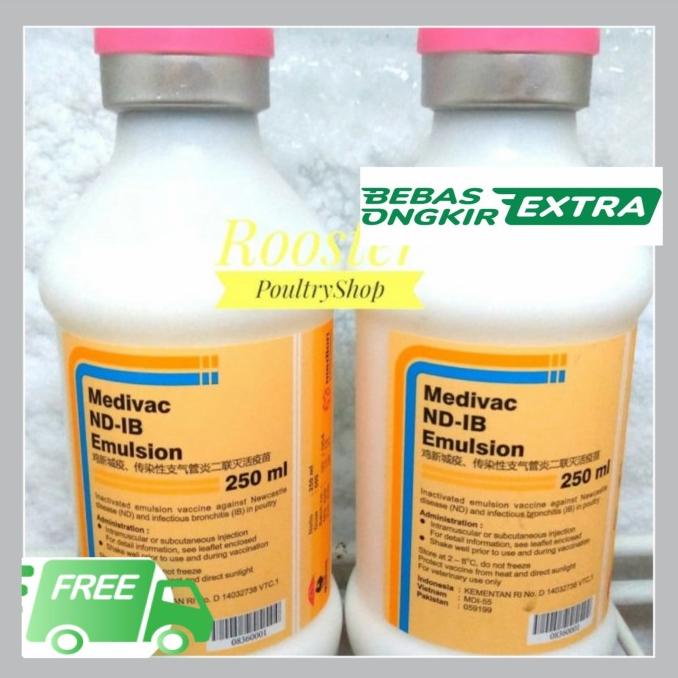 monggo] Vaksinasi Vaksin Ayam Vaksin Unggas ND IB EMULSION 250ML