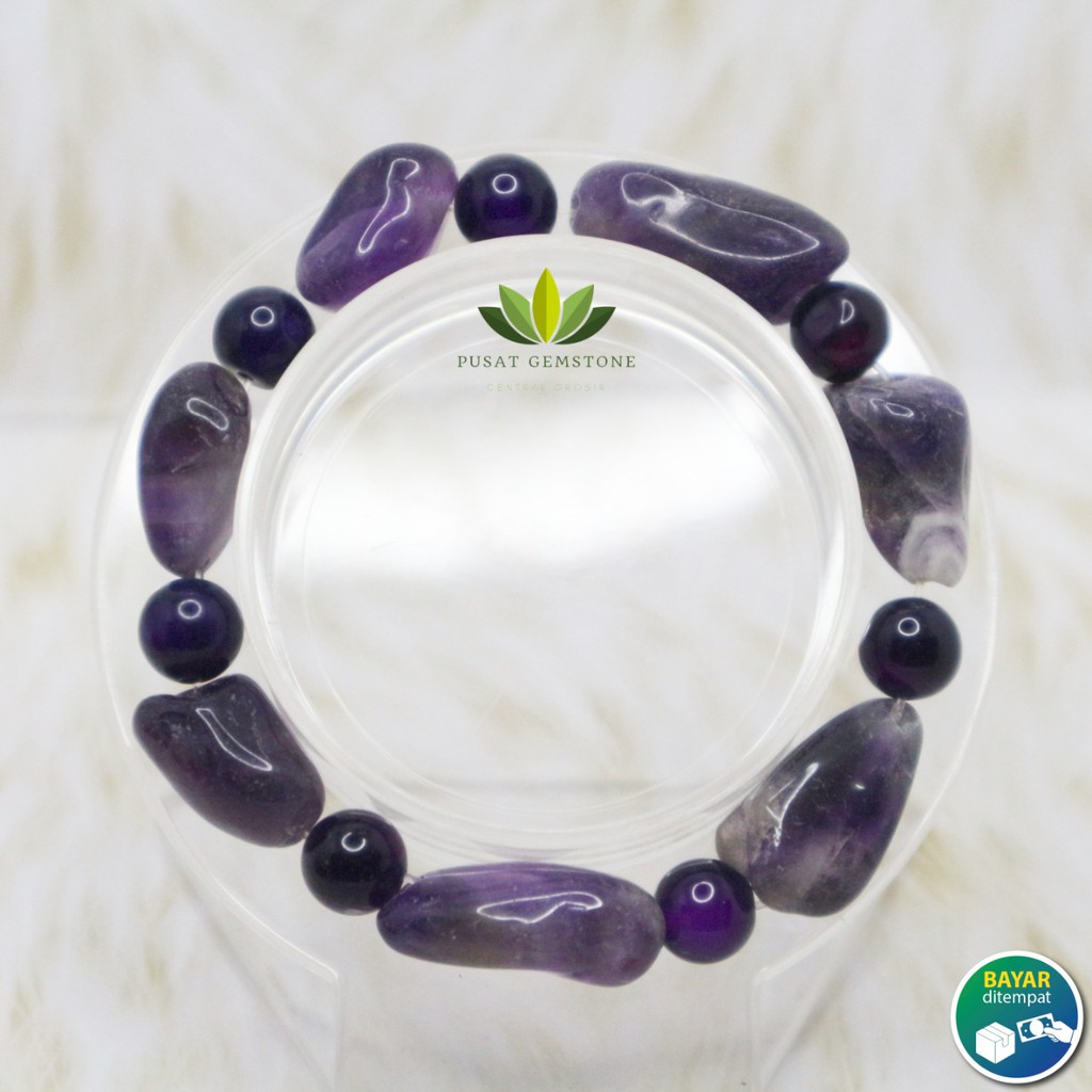 Gelang Batu Kecubung Natural