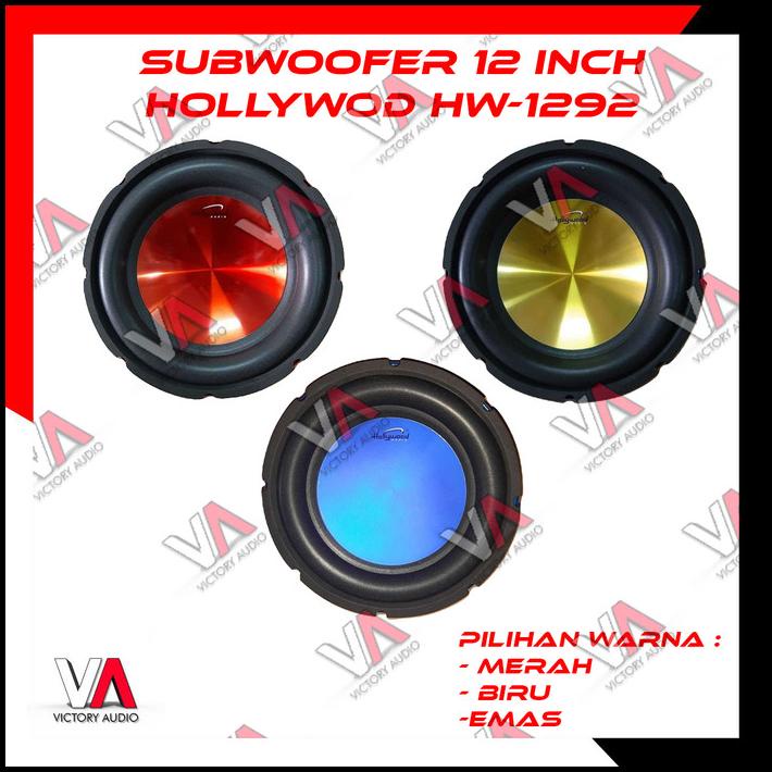 Subwoofer Hollywood 12 Inch Double Coil Hw 1292 Speaker Mobil