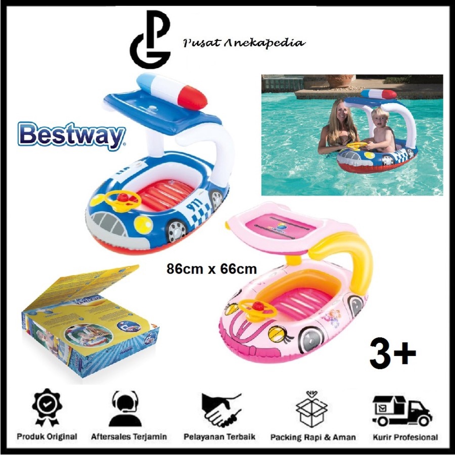 34103 Bestway Pelampung Renang Anak Model Mobil - Pelampung Bestway 34103