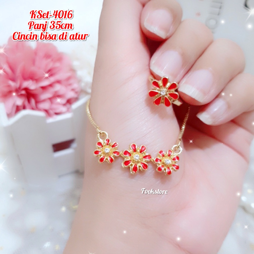 TERLARIS SET KALUNG ANAK GRATIS ANTING CANTIK/CINCIN