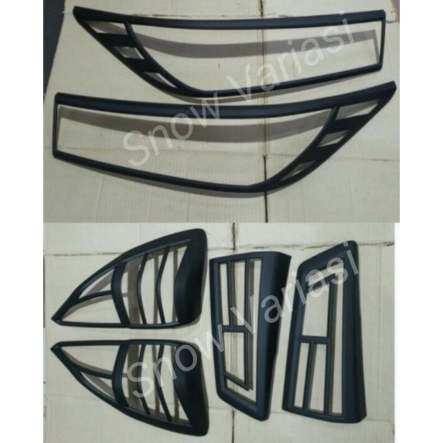 Paket Garnish Depan Belakang Outer Handle Tank Cover All New Innova 2016 2021 GR Sport Hitam