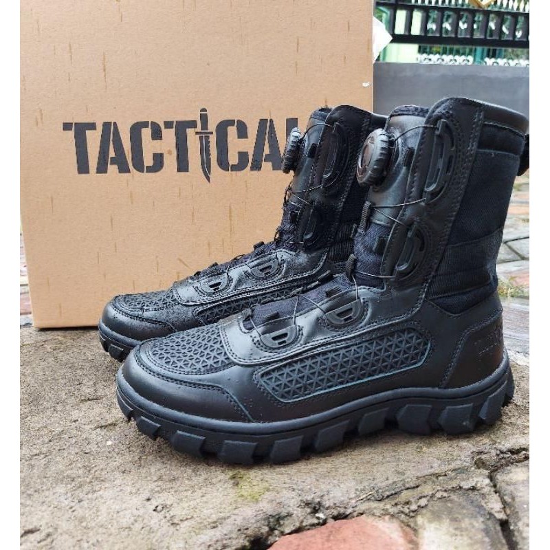 sepatu PDL Tactical tali putar Libra sole tempur putaran kecil