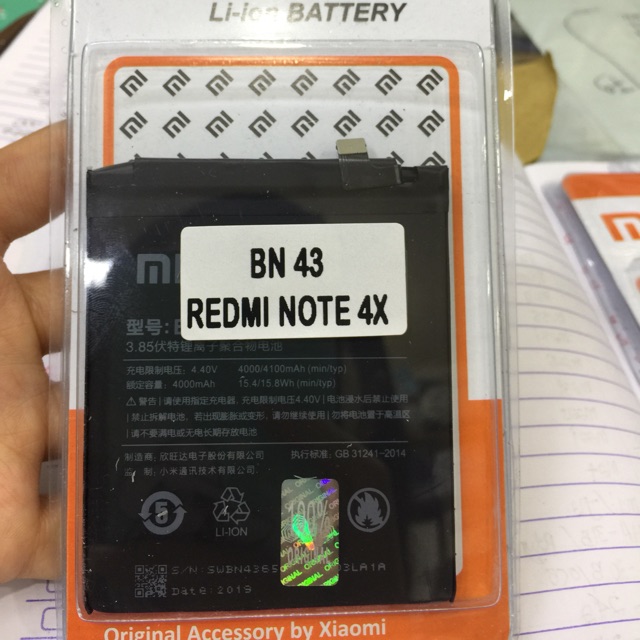 Baterai Batrai Xiaomi Redmi Note 4X / Xiaomi BN43 / Xiaomi BN-43