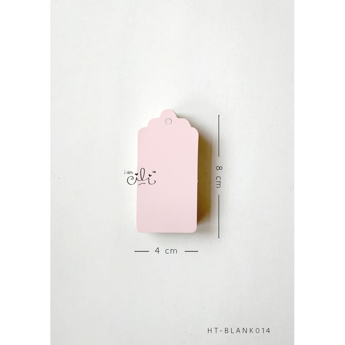 

(HT-BLANK14 PINK) tag sisi depan pink sisi belakang coklat (isi 40) - GROSIR - PROMO - Bisa COD -