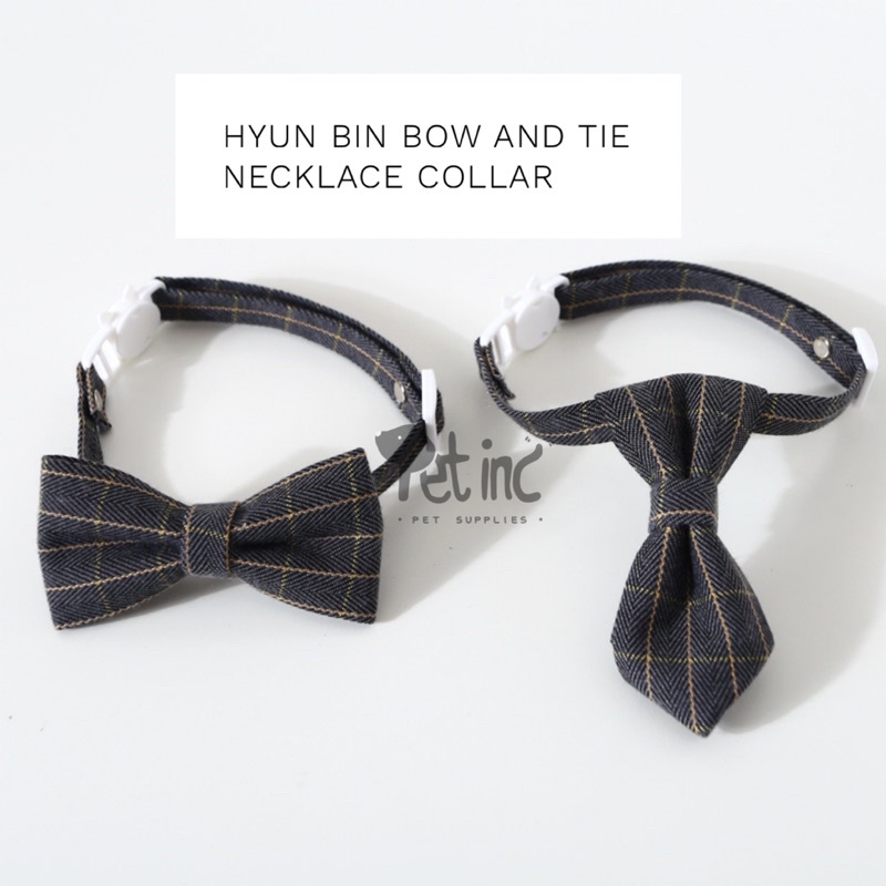 Hyun bin bow or tie collar