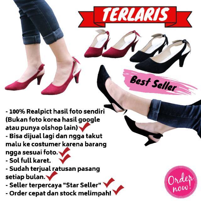 Fsb - Sepatu Heels 5cm Tali Wanita (SL 17 - Series)