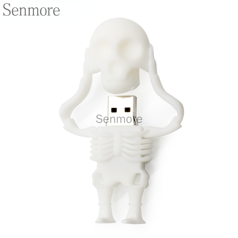 Flashdisk USB 1GB / 8GB / 16GB / 128GB / 64GB / 32GB Bentuk Tengkorak Kartun 1TB / 2TB