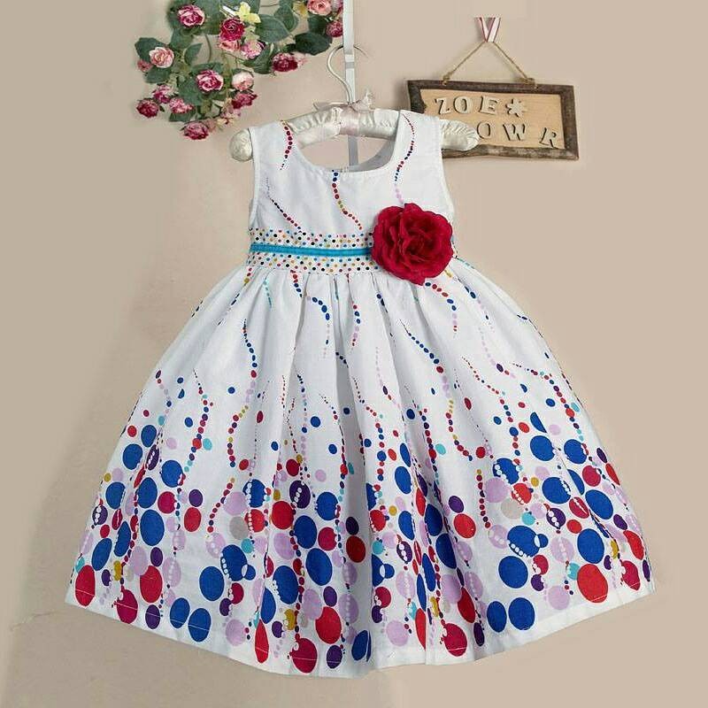 gaun pesta anak perempuan dress White baju bayi dres putih 5 tahun