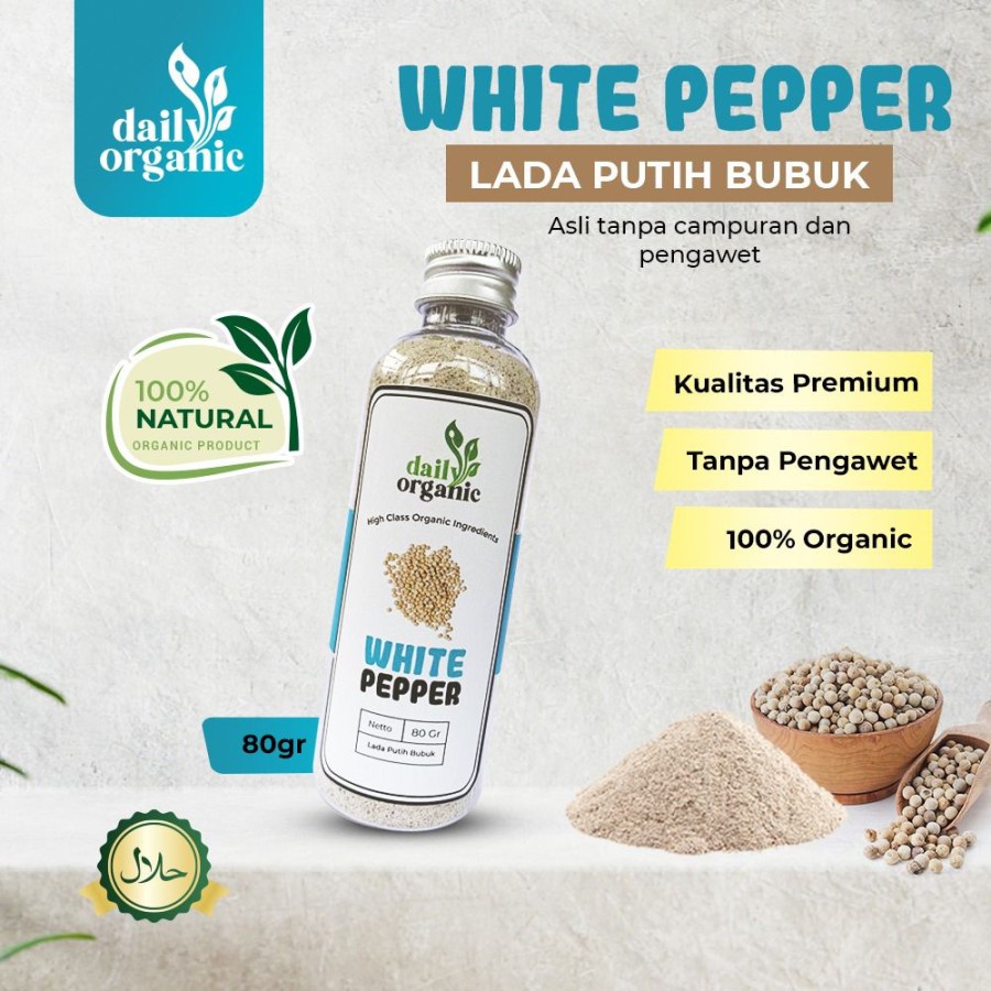 Lada Putih Bubuk Ground White Pepper Daily Organic