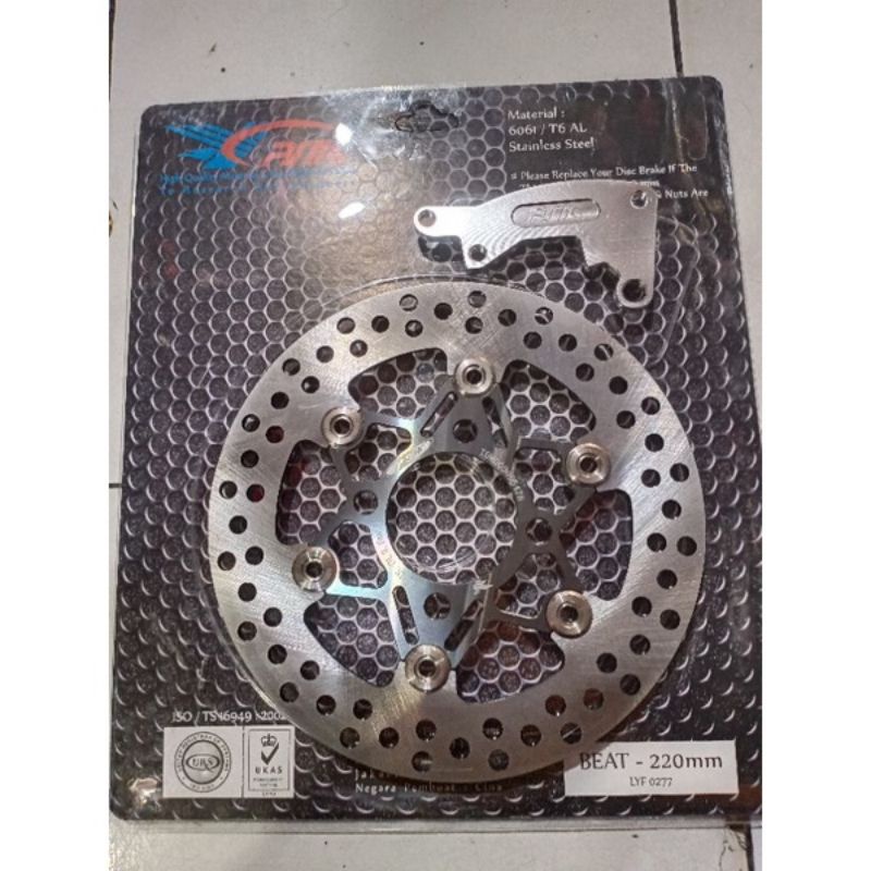 DISC PIRINGAN CAKRAM DEPAN PSM BEAT SCOOPY VARIO 125 VARIO 150 OLD  GENIO UK 220MM