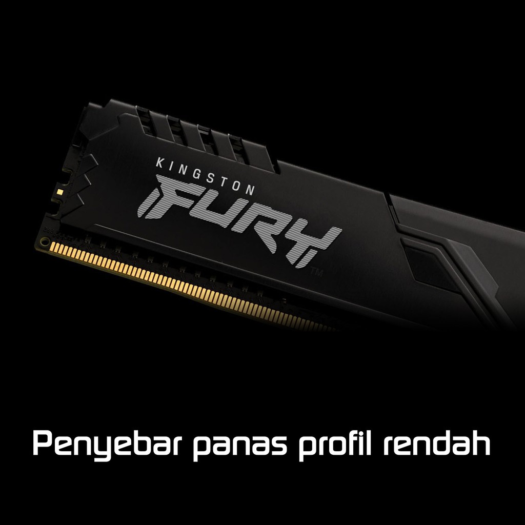 Kingston FURY BEAST Seri Tangguh RAM DIMM 8GB 2666MHz DDR4 Black (KF426C16BB/8)