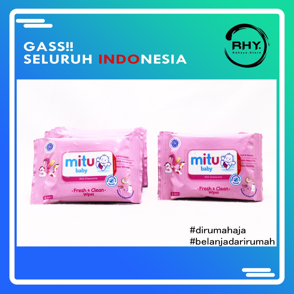 Mitu Baby Fresh & clean wipes  4 Pads