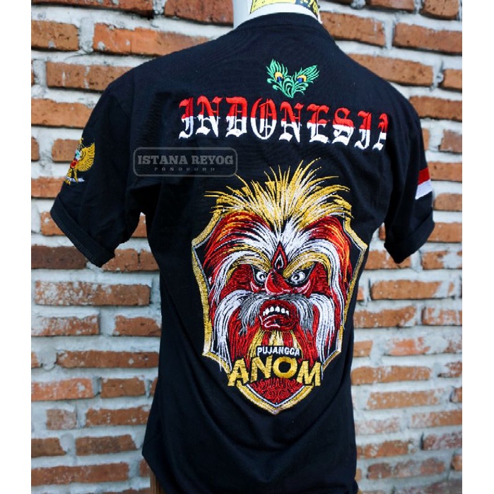 KAOS BORDIR BUDAYA REOG PONOROGO / KAOS GANONG NEW / KAOS BORDIR NEW GANONG   / KAOS JARANAN / BUJANGGANONG