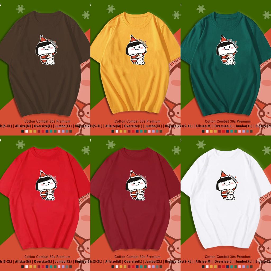 FREE CUSTOM NAMA -  BAJU CHRISTMAS COUPLE / PENTOL EDITIOM/ QUBY / CUSTOM TEE / TERMURAH