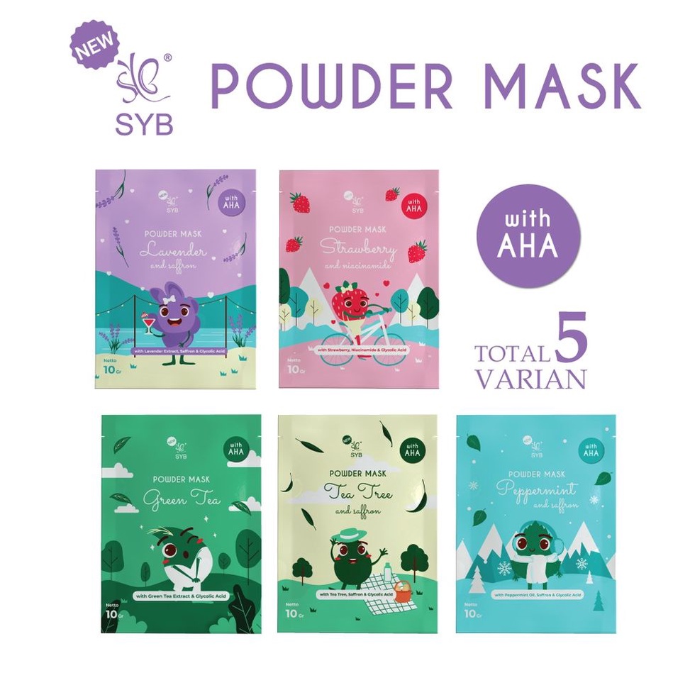 SYB Powder Mask - Masker Wajah Bubuk 10gr