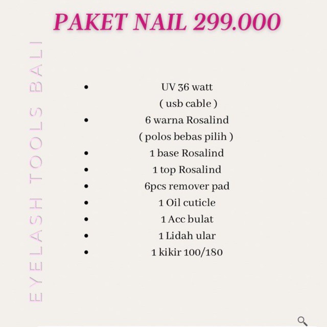 [ BISA COD ] PAKET NAIL GEL MURAH PAKET KUTEK ROSALIND 299.000