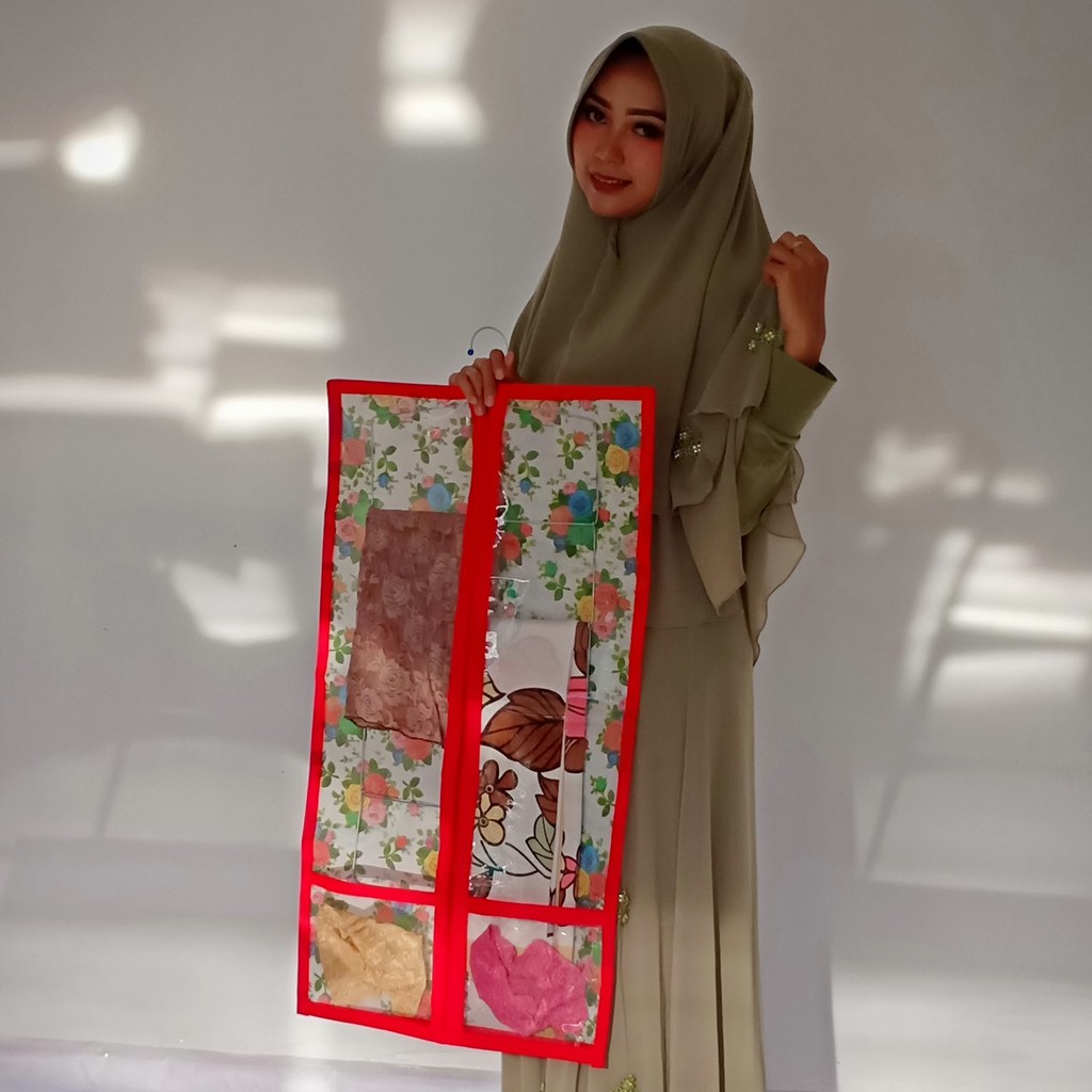 PROMO MURAH RAK JILBAB MOTIF BUNGA  HANGER KUALITAS 