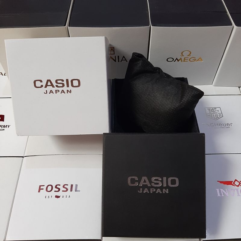 kotak jam tangan casio box kayu