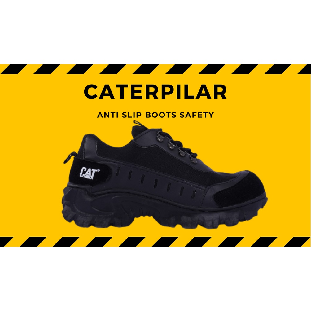 SEPATU CATERPILLAR BULDOZER SEPATU BOOTS SAFETY PRIA UJUNG BESI TACTICAL KERJA BOOT LOWW TERBARU